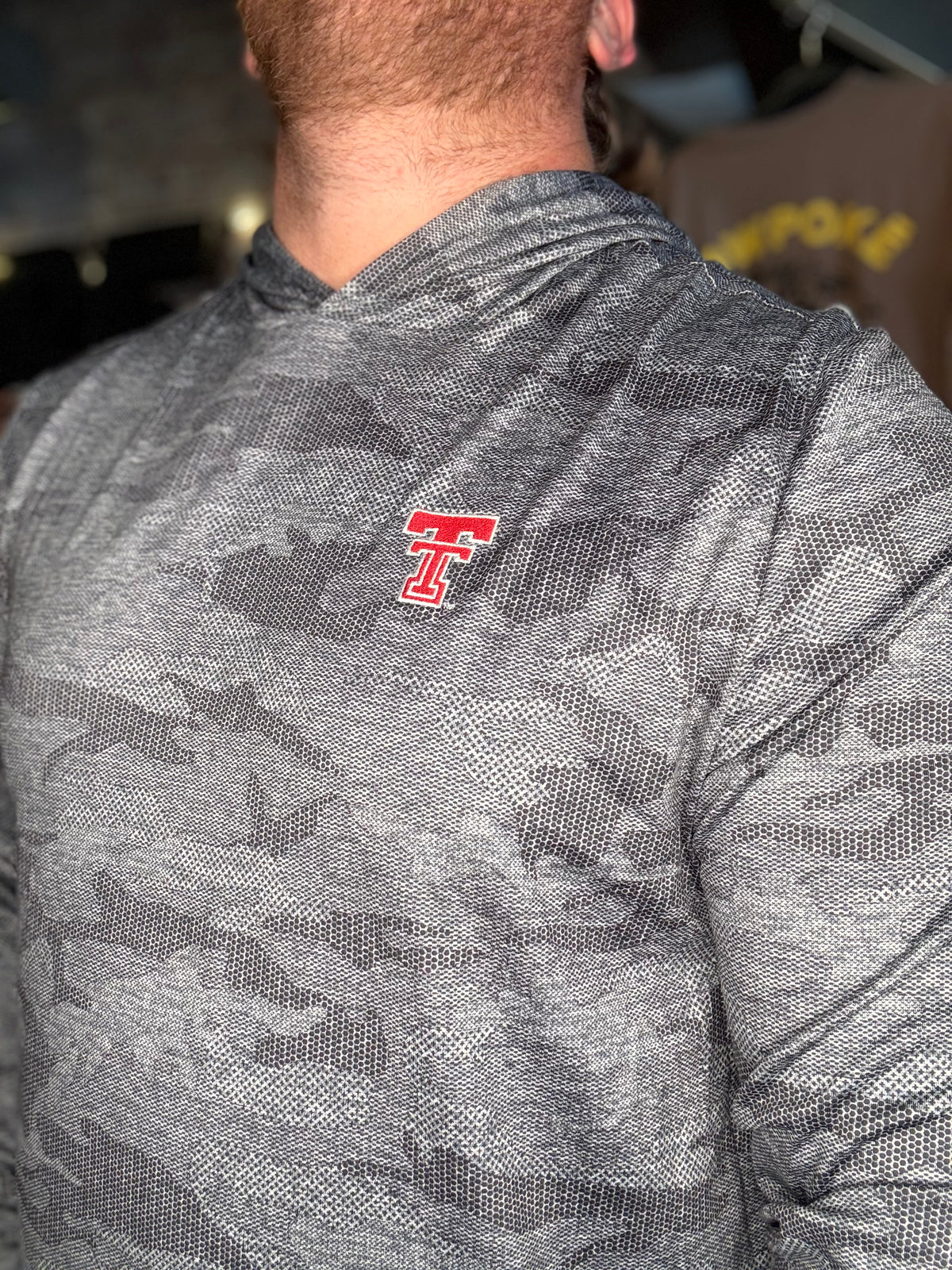 Texas Tech Perf. Camo Hoodie - Charcoal