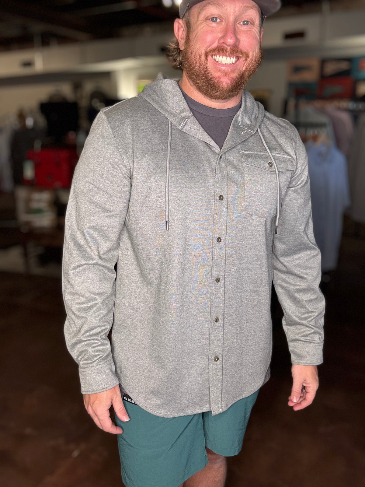 Parson Hoodie Button Up - Grey - Cavalier