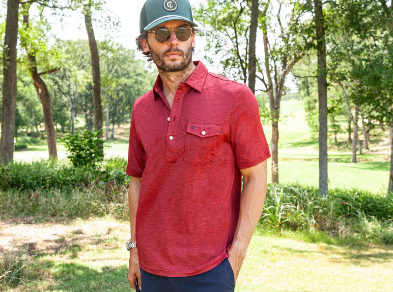 Perf. Sport Heather Players Shirt - Vino