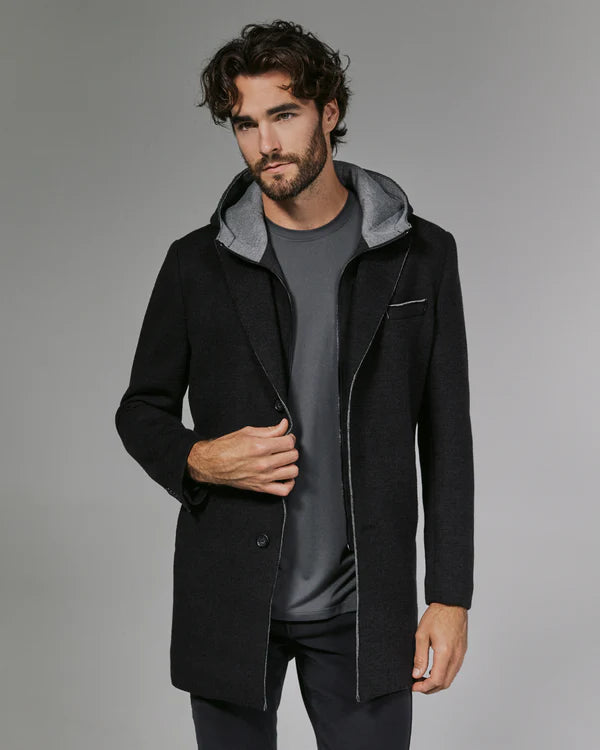 Midtown Over Coat-Black-7 Diamonds