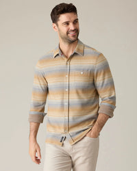 Hero Stretch Flannel - Cream/Grey