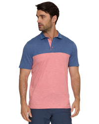 Elite Perf. Polo - Red/Blue Heather