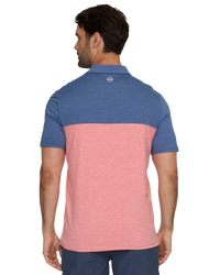 Elite Perf. Polo - Red/Blue Heather