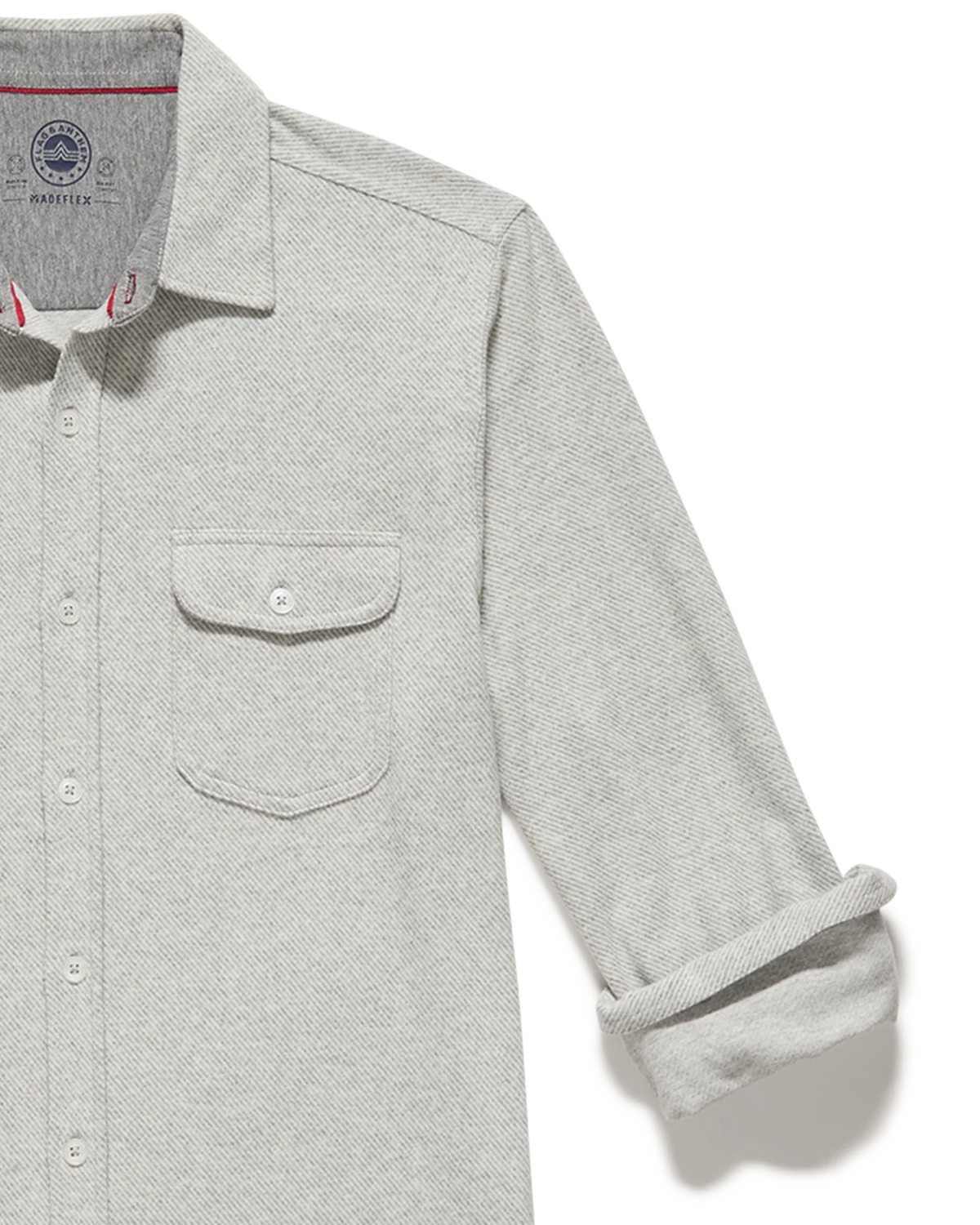 Hero Stretch Flannel - Light Grey