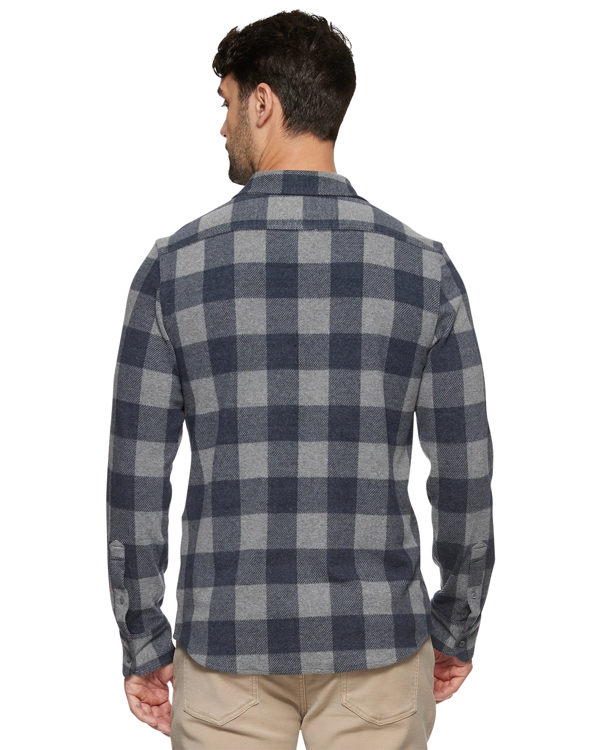 Hero Stretch Flannel - Navy/Grey