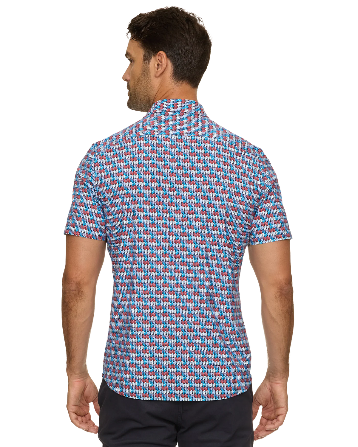 Journey Stretch Shirt - Blue/Red/White Flip Flop