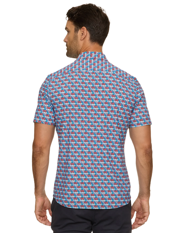 Journey Stretch Shirt - Blue/Red/White Flip Flop