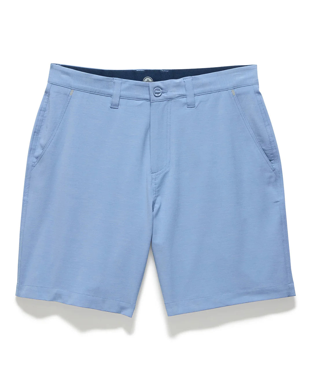 Cotton Blend Perf. Short 8" - Light Blue