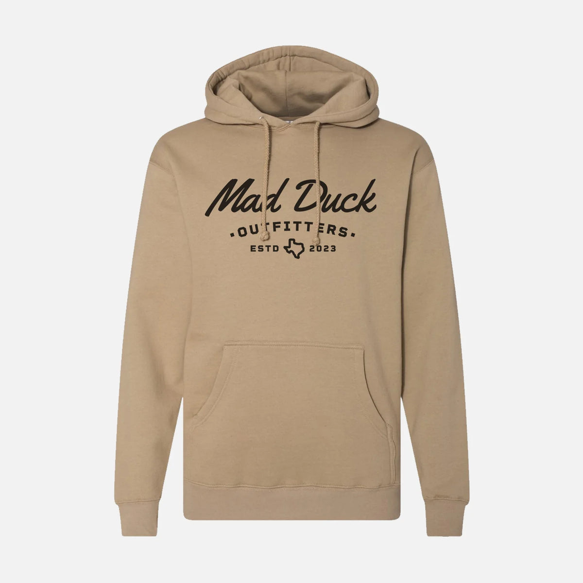 Texas Script Hoodie-Sand-Mad Duck Outfitters