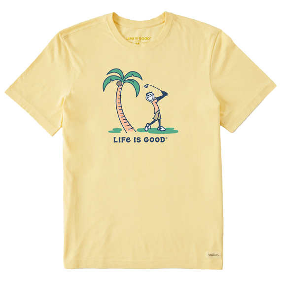 Palm Golf Cruisher Tee- Sandy Yellow- Life Is Good