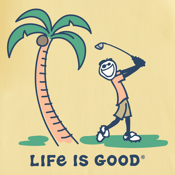 Palm Golf Cruisher Tee- Sandy Yellow- Life Is Good