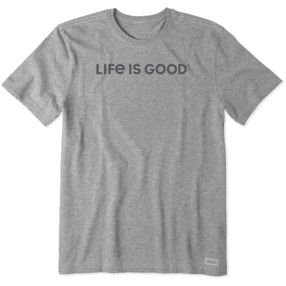 LIG Wordmark- Heather Grey- Life is Good