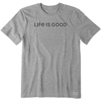 LIG Wordmark- Heather Grey- Life is Good