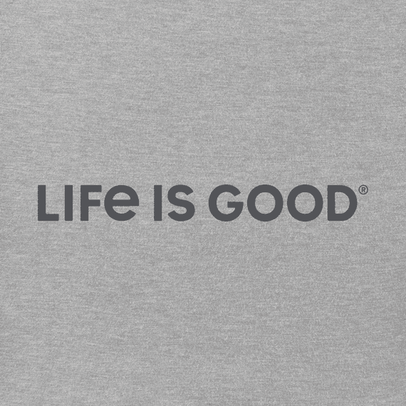 LIG Wordmark- Heather Grey- Life is Good