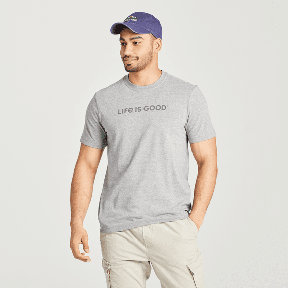 LIG Wordmark- Heather Grey- Life is Good