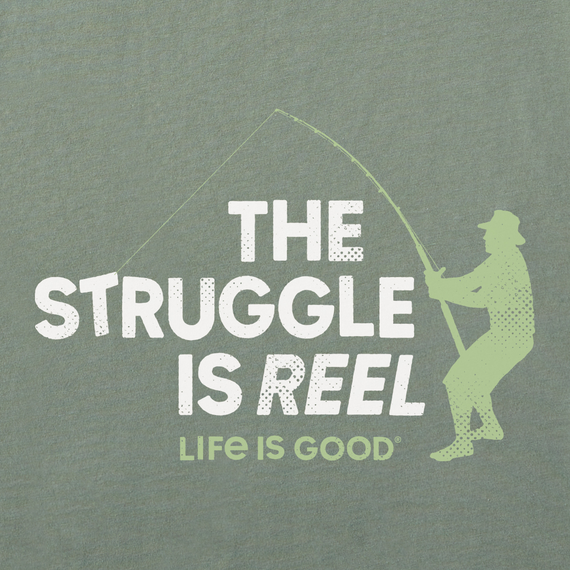 Struggle Is Reel S/S Tee-Green- Life Is Good