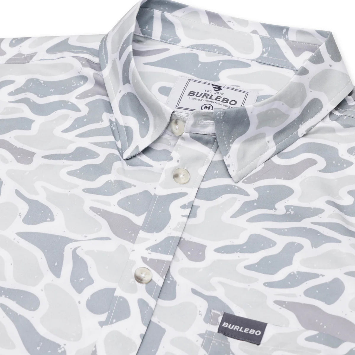 Perf. Button Up - White Camo