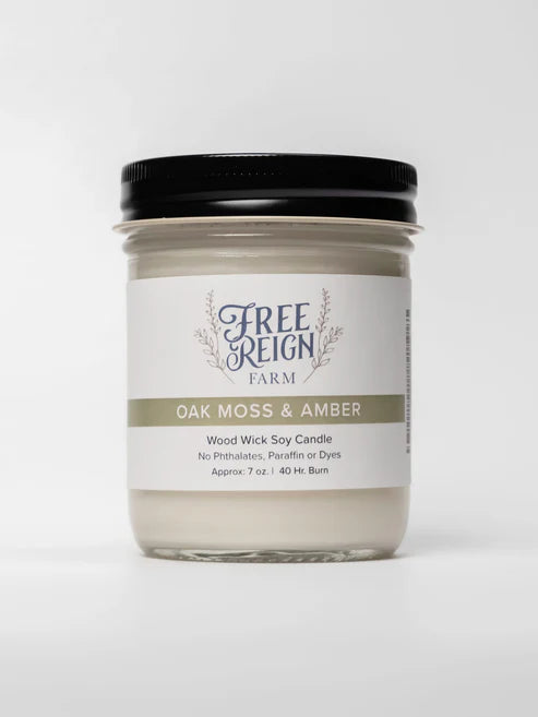 Free Reign Farm Candle - Oak Moss & Amber