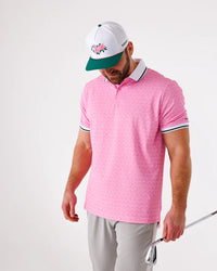 Off The Pond Men's Pique Polo - Azalea Collection