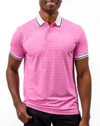 Off The Pond Men's Pique Polo - Azalea Collection