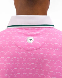 Off The Pond Men's Pique Polo - Azalea Collection