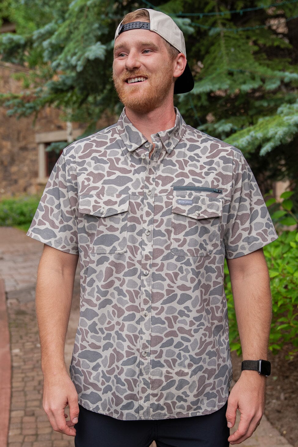 Performance Outdoor Shirt-Classic Deer Camo-Burlebo