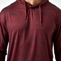 Perf Hoodie- Maroon Texas Camo