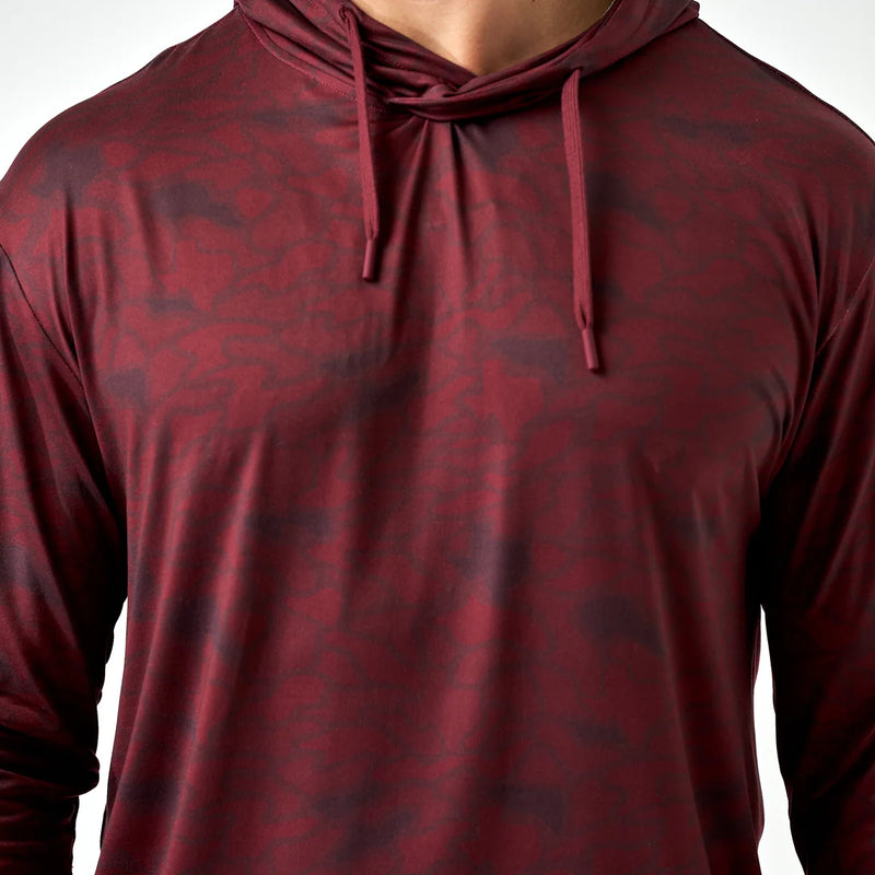 Perf Hoodie- Maroon Texas Camo
