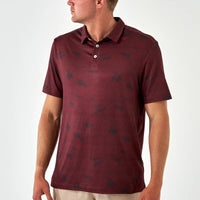 Performance Polo - Maroon Texas Camo