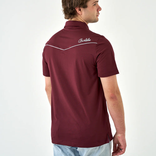 Perf. Pearl Snap Polo - Maroon