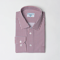 Range Shirt - White / Red & Blue Windowpane - & Collar