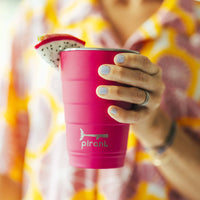 16oz Stackable Tumbler - Dragon Fruit Fuchsia