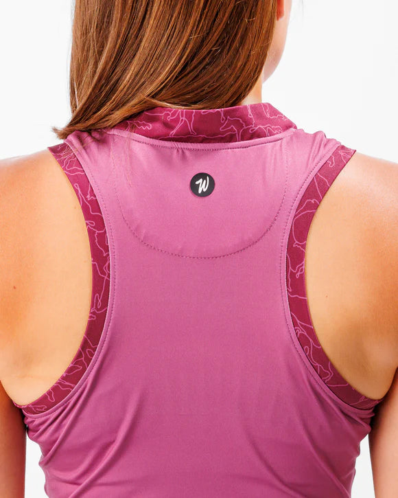 Purple Rein Women's Sleeveless Racerback Polo