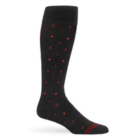 Red/Black Dot Dress Socks - Dead Soxy