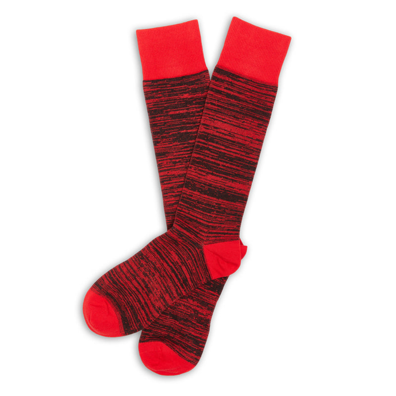 Red/Black Marl Dress Socks - Dead Soxy