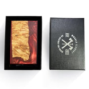 Wood and Resin Pop-Up Wallet - Red
