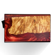 Wood and Resin Pop-Up Wallet - Red