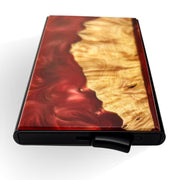 Wood and Resin Pop-Up Wallet - Red