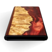 Wood and Resin Pop-Up Wallet - Red