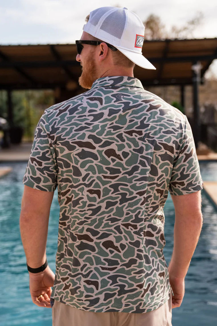 Performance Polo- Retro Duck Camo- Burlebo