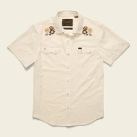 Crosscut Deluxe Short Sleeve Shirt - Flower Power Off White Dobby