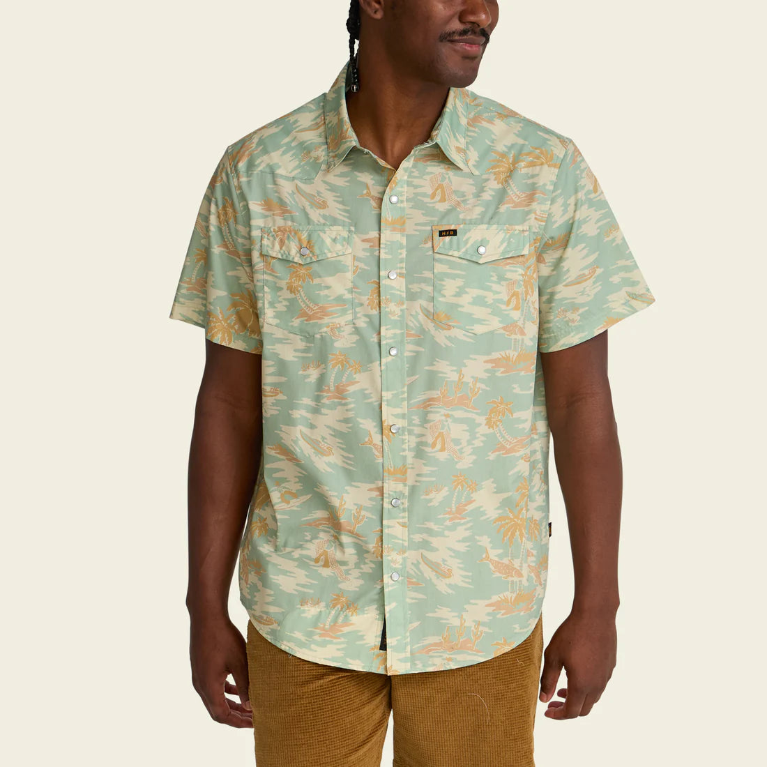 H Bar B Snapshirt - Dreamland: Seafoam