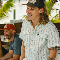 H Bar B Snapshirt - Hibiscus Ribbons: Mint