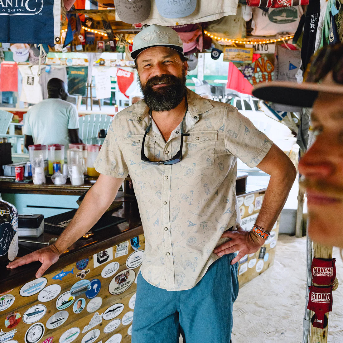 H Bar B Snapshirt - Sea Rodeo: Sand