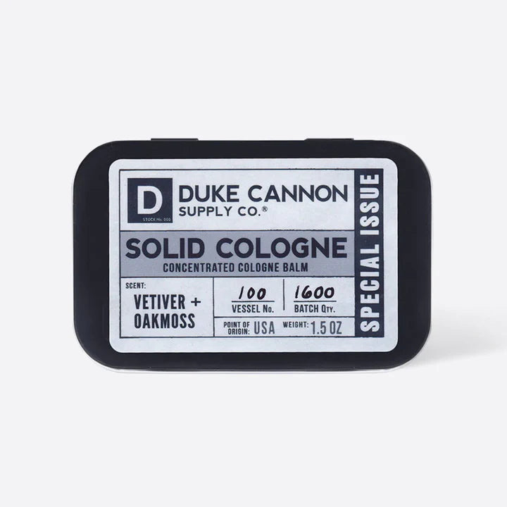 Solid Cologne -Vetiver + Oakmoss - Duke Cannon