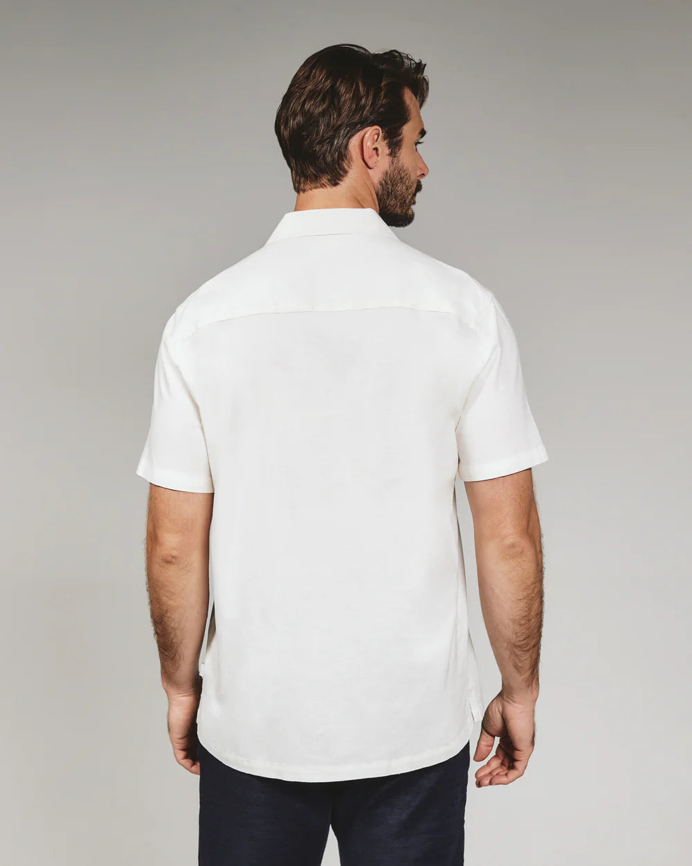Heath Linen Camp Shirt - Ivory