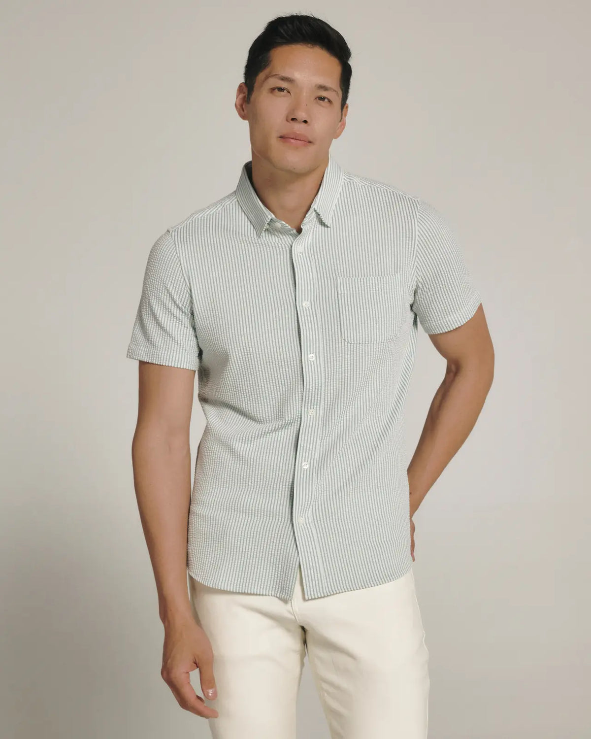 Keaton Short Sleeve Shirt-Seafoam-7 Diamonds