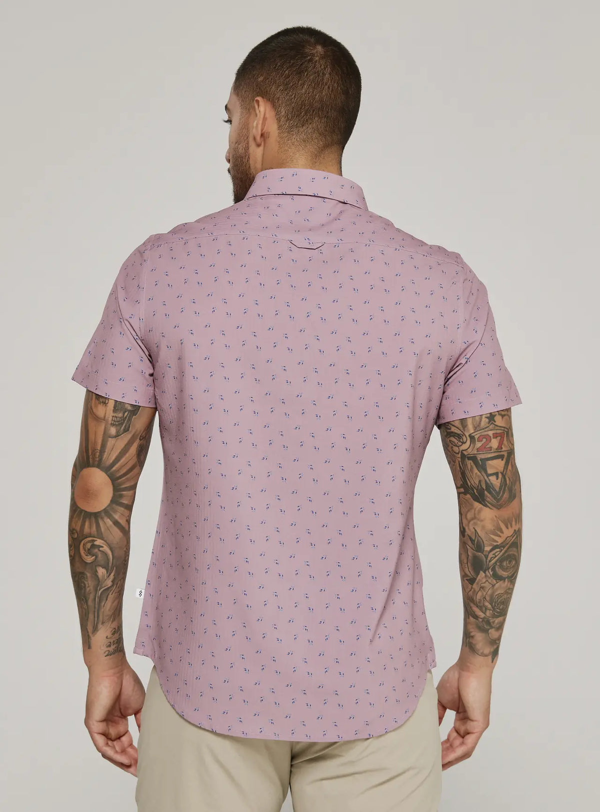 Kairi Short Sleeve Shirt-Lavender-7 Diamonds