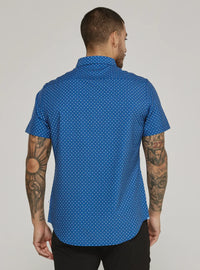 Lexter Short Sleeve Shirt-Slate Blue-7 Diamonds