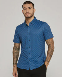 Sorren Short Sleeve - Navy - 7Diamonds